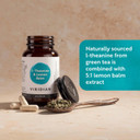 Viridian - L-Theanine and Lemon Balm 90 Veg Caps | 300mg Lemon Balm Extract & 200mg L-Theanine | Supports Cognitive Function | 100% Active Ingredients with No Fillers or Artificial Additives