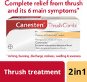 Canesten Thrush Combi Pessary & External Cream for Thrush Treatment | Clotrimazole | Two-Step Complete Relief Thrush Treatment