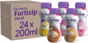 Fortisip 2.0 kcal Mixed Flavours Milkshake, 200ml, Pack of 24 (4 choc cara, 3 mocha, 4 for fruit, 8 strawb, 5 van)