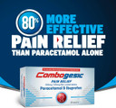 Combogesic Pain Relief Paracetamol 500 mg and Ibuprofen 150 mg, for Headache, Migraine Relief, Period, Toothache and Back Pain, Cold and Flu Symptoms, Painkillers, Pack of 16 Tablets