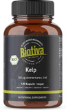 Kelp Bio high-dose 120 Capsules - 165 mg Natural Iodine - Kelp Algae - Bottled in Germany - 100% Vegan - No fillers or Anti-Caking Agents - Biotiva