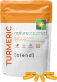 NATURE SQUARED Turmeric [Blend]: Premium Turmeric (2335mg) and Black Pepper Capsules with 95% Curcumin&MCTs - 60 High Strength Capsules - 2 Month Supply - Vegan - Non GMO - Gluten Free - GMP - UK Made