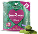 Nature's Finest by Nutrisslim Super Greens Balance  Organic Superfood Powder with Ashwagandha & Maca  Supports Relaxation & Well-Being  Vegan, Bio, 150g (30 Servings)  Strawberry Flavor