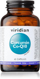 Viridian - Curcumin CoQ-10 Capsules 60 | Turmeric Extract with CoQ10 & MCT | Full Spectrum Curcuminoids | Nutritionist Formulated | Vegan | Exclusively Active Ingredients