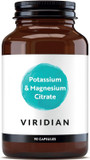 Viridian - Potassium & Magnesium Citrate - 90 Caps | Blood Pressure & Muscle Function Support | High Absorption Mineral Formula | Vegan Friendly | Nutritionist Formulated