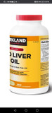 Kirkland Signature Cod Liver Oil + Omega 3-1150mg x 200 Capsules (2 Packs), Yellow Orange