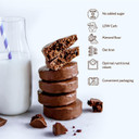 FitnesSHOCK Chocolate Brownie Mix Box without Added Sugar, 15% Protein, satiating dietary fibre, Soft Texture, 10 Pieces, 50g - Chocolate and Coconut