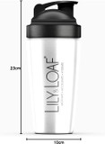LILY & LOAF Protein Shaker Bottle  BPA-Free with Mesh Mixing Insert  Leak-Proof Flip Lid & Measurement Scale  Smooth, Lump-Free Shakes for Protein, Fibre & Workout Drinks  700ml