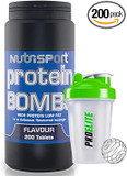 Nutrisport Chewable Protein Bombs 200 Tablets + Shaker (Strawberry)