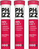 Phizz Daily Energy Electrolyte Hydration Tablets - 17 Vitamins and Minerals - Effervescent Energy - 75mg Caffeine (Daily (Cherry), 60) Phizz Daily Energy Electrolyte Hydration Tablets - 17 Vitamins and Minerals - Effervescent Energy - 75mg Caffeine (Daily (Cherry), 60)