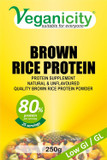 Veganicity Brown Rice Protein Powder : Natural and Unflavoured 80% Protein Powder - 250g, in a Recyclable Pouch