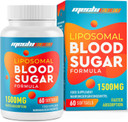 Liposomal Blood Sugar Supplement 1500mg(2 Packages) - High Strength Antioxidant AMPK Activator High Absorption Supports GLP-1 Cardiovascular Heart No Gluten No Soy