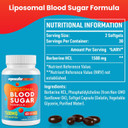 Liposomal Blood Sugar Supplement 1500mg - High Strength Antioxidant AMPK Activator High Absorption Supports GLP-1 Cardiovascular Heart,No Gluten No Soy