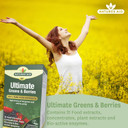 Natures Aid Ultimate Greens & Berries Capsules - Mix of 31 Fruits Berries Vegetables Mushrooms Phytonutrients and Plant Bioactive Enzymes & Amino Acids - Vegan Vegetarian Gluten Free - 60 Supplements