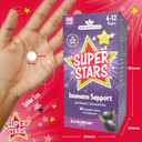 Natures Aid Super Stars Immune Support Chewables for Kids Aged 4-12  Vitamin C, Zinc, Elderberry & Folic Acid  Supports Immunity, Growth & Energy  Natural Fruit Flavour, Vegan  60 Tablets