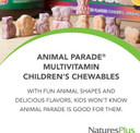 NaturesPlus Animal Parade Childrens Multivitamin Cherry Flavour - Plant Based Chewable Multivitamin for Kids - Gluten Free, Vegan - 90 Chewable Tablets