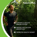 NaturesPlus Vitamin D3 2500IU with Vitamin K2 120mg - High Strength Vitamin D and K2 Supplement, Bone and Immune Support - One a Day, Gluten Free, Vegetarian - 90 Tablets