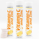 Vitamin Store Vitamin C and Zinc Effervescent Tablets - 3 Packs of 20 Orange Flavoured Fizzy Dissolvable Tablets for a Healthy Immune System - Vegan - One-a-Day VIT C and Zinc Supplement