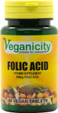 Veganicity Folic Acid 400µg : B Vitamin Supplement - 90 Tablets, in a Planet-Friendly 99% Recycled Pot
