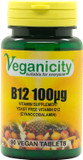 Veganicity Vitamin B12 100µg : Vitamin B12 Supplement : 90 Tablets, in a Planet-Friendly 99% Recycled Pot