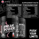 Freak Power Pre Workout 320g Pre Workout Powder (Strawberry Slush)