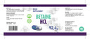 Hepatica Betaine HCL 650mg | 120 Vegan Capsules | High Strength Digestive Support & Stomach Acid Supplement | Aids Protein Digestion & Nutrient Absorption | 3rd Party Lab Tested