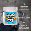 Naughty Boy High Energy Pre Workout Powder with Beta Alanine, Citrulline & Caffeine Supplements for Men & Women Clinically Dosed Energy Drink- 390g/30 Servings (Blue Razz Bon Bons)