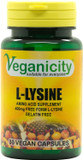 Veganicity L-Lysine HCL 500mg : Amino Acid Supplement - 30 Vegan Capsules, in a Planet-Friendly 99% Recycled Pot Veganicity L-Lysine HCL 500mg : Amino Acid Supplement - 30 Vegan Capsules, in a Planet-Friendly 99% Recycled Pot