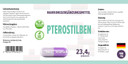 Pterostilbene 100mg 90 Vegan Capsules, Certificate of Analysis by AGROLAB Germany, High Strength Supplement, Gluten and GMO Free