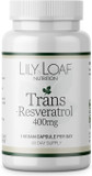 Lily & Loaf Trans-Resveratrol 400mg  High Strength Antioxidant Supplement for Heart Health, Healthy Ageing & Cellular Protection  30 Vegan Capsules  1 Month Supply