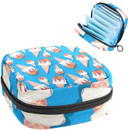 Anna Cowper Sharks Ocean Sea Sanitary Napkin Storage Bag Feminine Menstrual Cup Pouches Nursing Pad Holder Tampon Bags Portable Period Bag for Women Teen Girls 1Pcs