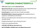 3 x 18 Masmi Super Tampons Organic Cotton Non Applicator, Plastic Free, 100% Biodegradable, Hypoallergenic, Perfume, Viscose, Rayon, Chlorine and Dioxin Free