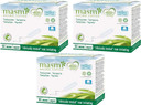 3 x 18 Masmi Super Tampons Organic Cotton Non Applicator, Plastic Free, 100% Biodegradable, Hypoallergenic, Perfume, Viscose, Rayon, Chlorine and Dioxin Free