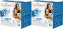 2 x 10 Organic Teen First Period Night Pads with Wings, Biodegradable, Individually Wrapped. Masmi