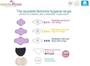 Masmi Washable Reusable Cotton Menstrual Day Pads. Equivalent to 2 tampons, up to 100 Washes. Made with GOTS Certified Organic Cotton (Global Organic Textile Standard), Purple
