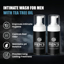 Skin Elements Intimate Wash for Men with Tea Tree Oil (4.05 fl. oz.) | pH Balanced Foaming Hygiene Wash | Prevents Itching, Irritation & Bad Odor