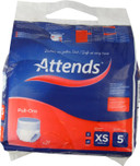Attends Pull-Ons - 5 Extra Small - Pack Size: 84 (21X4)