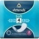 ATTENDS Soft 4 Maxi Pack of 8 Straight Incontinence Pads