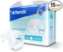 Attends Adult Incontinence Underwear, Brief, Large, Pack of 15, 1 Count