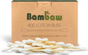 400 Bamboo Cotton Buds | Q Tips | Ear Sticks | Cotton Swab | Wooden Cotton Bud | Eco Friendly Cotton Buds| Ear Buds Cotton | Biodegradable Cotton Buds | Bamboo Earbuds | Wooden Ear Buds | Bambaw