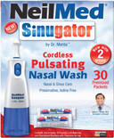 NeilMed Sinugator Cordless Pulsating Nasal Wash, 30 Count (Pack of 1)