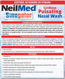 NeilMed Sinugator Cordless Pulsating Nasal Wash, 30 Count (Pack of 1)
