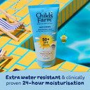 Childs Farm Kids & Baby Sun Cream SPF 50+ | UVA & UVB Very High Protection | Extra Water Resistant | Fragrance Free | Suitable for Dry, Sensitive Skin, 100ml