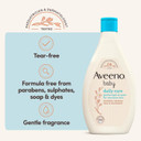 AVEENO Baby Daily Care Gentle Bath & Wash (1 x 400ml), Tear-Free Baby Wash with Gentle Fragrance with Prebiotic Colloidal Oatmeal, Gently Cleanses & Leaves Skin Feeling Moisturised, For Sensitive Skin