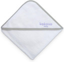 Kokoso Baby Organic Cotton Baby Towel - Dry and Protect Your Little Ones Delicate Skin - Made with Low-twist, Eco-friendly Yarn - Cute Unisex Design - 75cm x 75cm