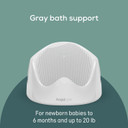 Angelcare Baby Bath Support (Grey) | Ideal for Babies Less Than 6 Months Old