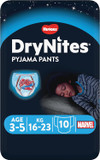 Huggies DryNites, Boys Night Time Pants - Sizes 3-5 Years (10 Pants) - Absorbent Pyjama Pants for All Night Comfort - Unbeatable Night Time Protection
