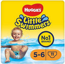 Huggies Little Swimmers, Swim Nappies - Size 2-3, 36 Pants - Adjustable Tabbed Sides for Secure Fit - Maximum Protection Swimming Nappies with Fun Designs
