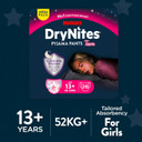 Huggies DryNites, Girls Night Time Pants - Sizes 3-5 Years (30 Pants) Monthly Pack - Ultra-Absorbent Pyjama Pants - Unbeatable Night Time Protection