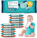 M&Y Mum & You Fragrance Free Eco-Friendly Biodegradable Baby Wipes Multipack - 1008 Wipes (18 x 56) Bulk | 99.4% Water, Hypoallergenic, Ultra Soft for Sensitive Newborn Skin - Bum Wipes, Wet Tissue